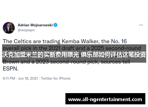 沃克加盟米兰的买断费用曝光 俱乐部如何评估这笔投资